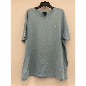 Vintage Polo By Ralph Lauren T Shirt Men's XL Blue Short Sleeve Yellow Pony Logo